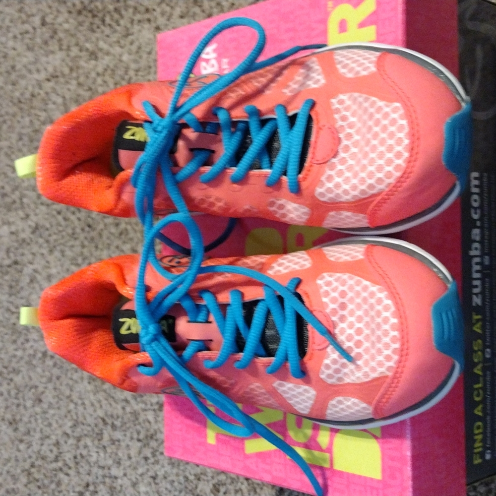 Zumba Fly Fade Z-Slide Neo Pink Workout Dance Sneakers Women’s size 7